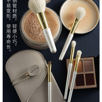 Rownyeon Portable Wool Makeup Brush 5-in-Set White RY002 - Chic Decent